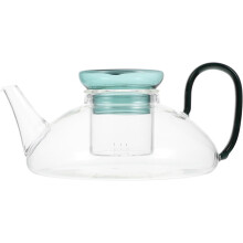 Teekanne aus Glas im japanischen Stil, 600 ml, einfach zu handhaben, leicht zu reinigen, mit leichtem Kaffeehalter