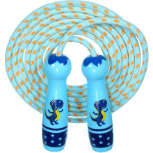 Verstellbares Springseil aus Baumwolle mit Dinosaurier-Muster und wasserdichter Tasche