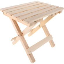 Tragbarer, faltbarer Holzhocker, kleiner, massiver Holzhocker für Outdoor-Aktivitäten wie Wandern, Camping, Dusche, Bad und Spa, rutschfeste Füße