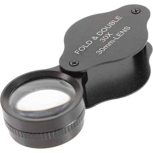 30x handhållet hopfällbart förstoringsglas bärbart 30 mm optiskt objektiv