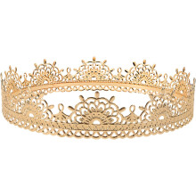 Vintage King Crown for Men Shiny Crown Headband for Medieval Themed Parties Birthday Celebrations