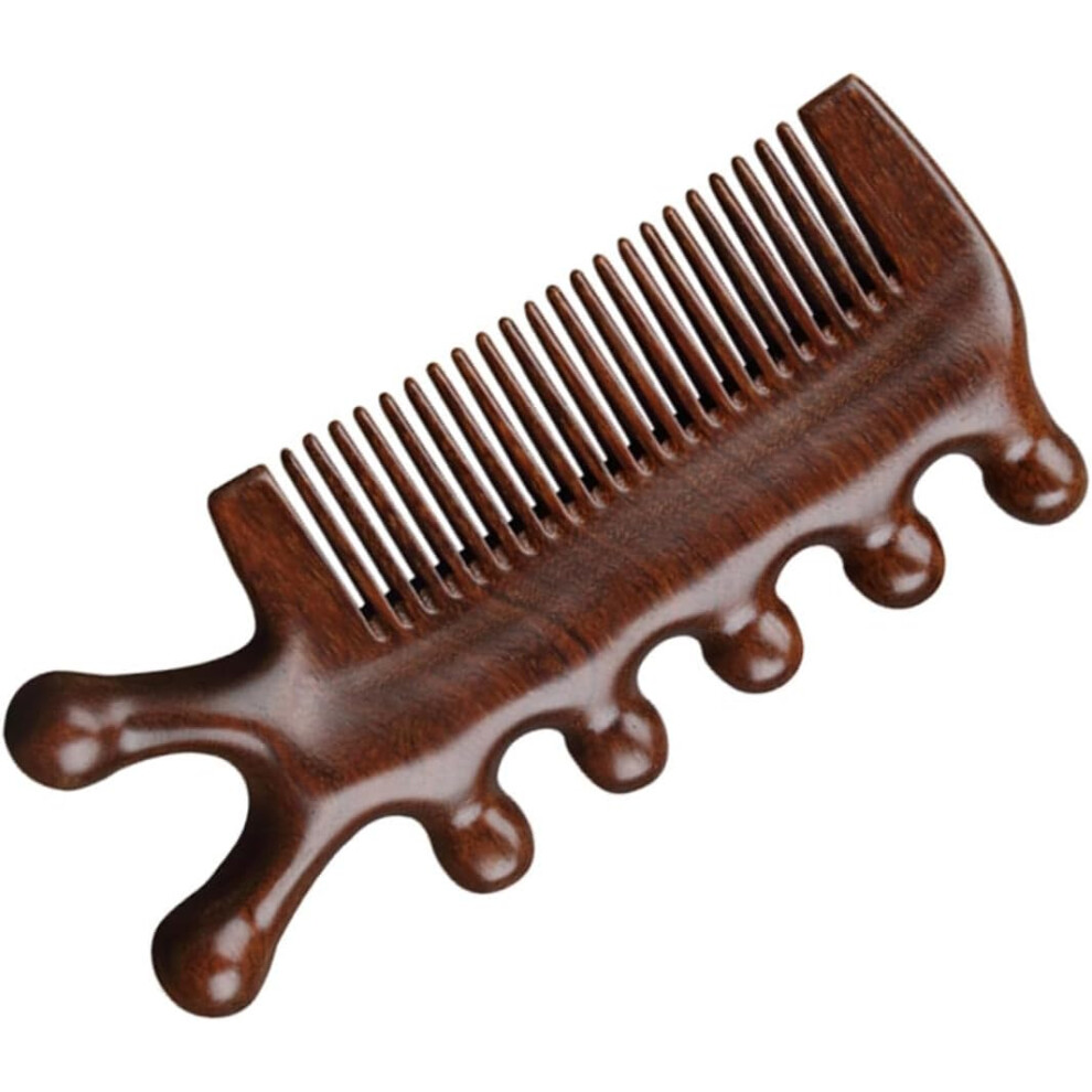 Hkhbjs Sandalwood Five-Tooth Massage Comb For Scalp And Face Spa Wooden Hair Detangler