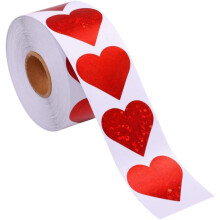 Valentinstag Herzförmige, selbstklebende Siegelaufkleber, 500 Stück auf Rolle, Liebesetiketten