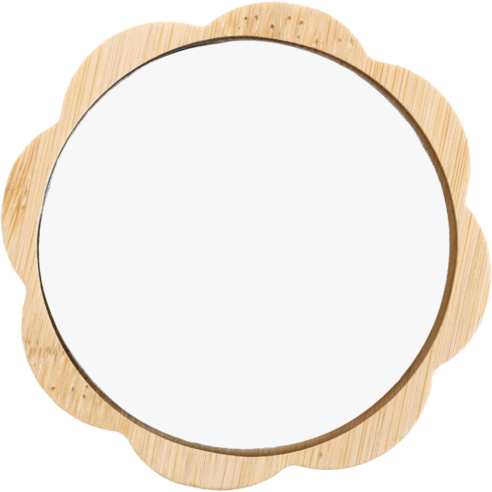 Hkhbjs Wooden Cosmetic Mirror Small Handheld Mirror For Travel Material For Women Vanity Use