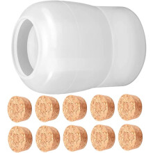 Molde de silicona para hacer botellas de almacenamiento caseras, molde para frascos de resina epoxi, 1 molde de silicona y 10 tapones.