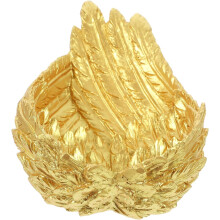 Soporte decorativo para bola de cristal, base de resina con forma de estatua de alas, sin bordes afilados y diseño portátil.