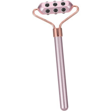 Facial Massage Stick Germanium Granules Comfortable Metal Face Roller