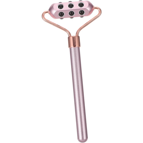 Facial Massage Stick Germanium Granules Comfortable Metal Face Roller