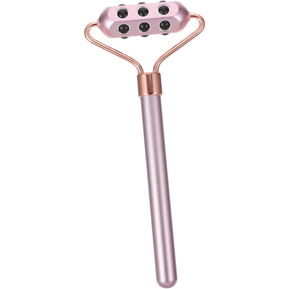 Hkhbjs Facial Massage Stick Germanium Granules Comfortable Metal Face Roller