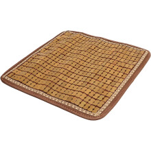 Atmungsaktive, kühlende Sitzmatte 50x50cm aus Bambus mit karbonisiertem, schmalem Rand