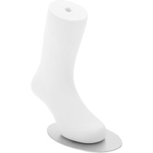 Manequin do pé para exibição de meias Modelo de meia de tamanho pequeno branco Maniquín do pé