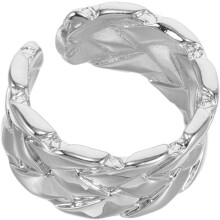 Offener, gewebter Ring aus Silber, Kupfer, verstellbar, Punk-Ehering