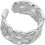 Offener, gewebter Ring aus Silber, Kupfer, verstellbar, Punk-Ehering 1