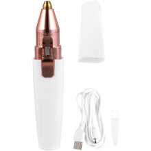 Elektrischer Augenbrauentrimmer, Gesichtshaarentferner, USB-wiederaufladbar, 2-in-1 Präzisions-Augenbrauenrasierer