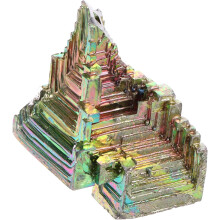 Espécimen de cristal de bismuto irregular Mineral 40g Desktop Adorno artesanal de cristal de metal raro
