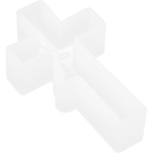 Molde de silicona en forma de cruz para manualidades, molde de resina epoxi blanco con forma de cruz.