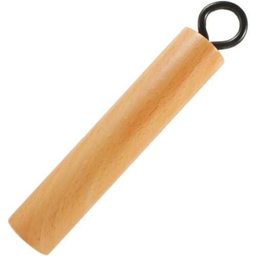 Hitzebeständiger Topfgriff, ergonomische Konstruktion aus Holz und Eisen