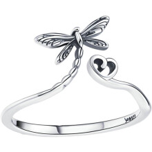 Offener Libellenring aus Sterlingsilber für Damen, schicker und modischer Fingerschmuck