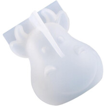 Molde de silicona con forma de vaca para fundición de epoxi DIY, molde de decoración de ganado en 3D, silicona reutilizable de grado alimenticio.