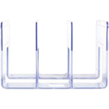 Acryl-Buchstützen mit 3 Fächern, Bücherregal-Organizer, Schreibtisch-Buchhalter für Schule und Büro