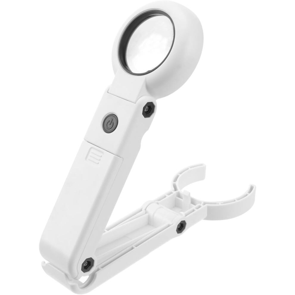 Hkhbjs 5X 10X Magnifying Glass With 6 Led Lights Usb Charging Handheld Desktop Multipurpose Magnifier