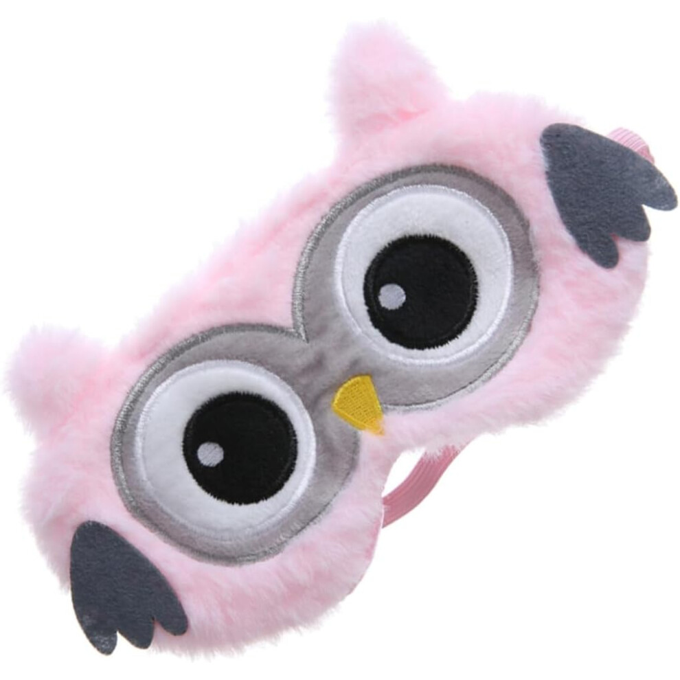 Hkhbjs Boys And Girls Cute Plush Owl Eye Mask With Wings, Adjustable Breathable Sleeping Eye Cover
