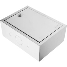 Paketverschlussbox aus Edelstahl, Milchbox zur Wandmontage, Silber