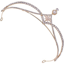 Brautkrone mit Strass- und Zirkonia-Einlagen, elegante Hochzeitskrone für festliche Anlässe, Haarschmuck für die Braut