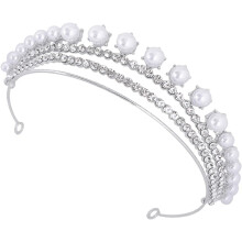 Hochzeitskopfschmuck, Brautkopfschmuck, Hochzeitskrone, Zinklegierung, Kristall, Perle, funkelnder Schmuck, Dekoration