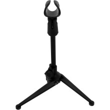 Tischmikrofonständer mit Stativklemme, schwarzer Kunststoff, robustes Material, breite Kompatibilität, einziehbar