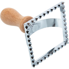 Ausstechformen aus Zinklegierung, Teigtaschenform mit Holzgriff