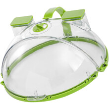 Tapa universal antisalpicaduras para microondas, ideal para cocinar y recalentar sobras.