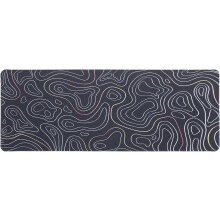 Veľká hrubá gumená podložka pod myš 300x800x3 mm, prešívané okraje, multifunkčná ochranná podložka na stôl