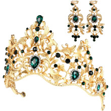Braut-Tiara-Ohrringe, Brautkrone-Ohrringe für den Hochzeitstag, Strasssteine