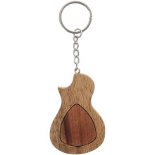 Llavero con púa de guitarra, púas de madera con caja de almacenamiento magnética, delicado, creativo y a la moda.