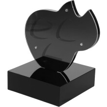Schwarzes Acryl-Gitarrenplektrum-Etui mit Ständer und stabilem Sockel für effizientes Plektrum-Management