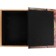 Antike Buchdekorations-Aufbewahrungsbox in Buchform, 10,5 x 7,5 x 3,2 Zoll