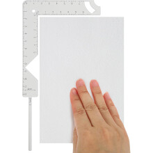 Metall-Buchbinderlineal 15 cm – Führungshilfe für präzises Positionieren und Scrapbooking