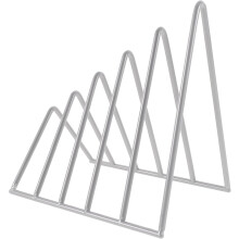 Multifuncional Triângulo de Ferro Bookend e Vinyl Record Holder Organizador de Arquivos de Desktop