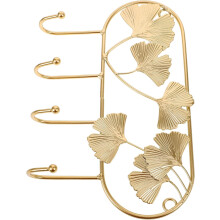 Goldener Kleider- und Huthaken aus Eisen fürs Schlafzimmer, hohe Tragkraft, einfache Handhabung, schlichtes Vintage-Design, Wandaufbewahrung