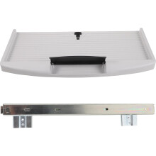 Conjunto de bandeja de teclado de mesa com suporte deslizante e suporte de teclado ABS para mesa de escritório com parafusos