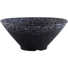 Schwarze Ramen-Nudelschale aus japanischer Keramik, geeignet für Desserts und Salate