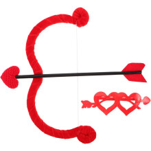 Kostým Cupid na Valentína s lukom a šípmi v srdci, ľahké romantické doplnky pre Cosplay