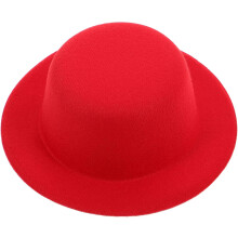 Roter Mini-Fascinator aus Plüsch für Puppen, kleiner Lolita-Stil-Hatt als Bastelaccessoire