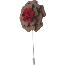 Anstecknadel aus Holz mit Blumenmuster, dekorativ für Anzüge, Herren und Damen, Party-Accessoire