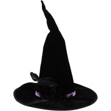 Halloween-Hut für Damen und Herren, Kostümaccessoire für schwarze Zauberer und Hexenmeister