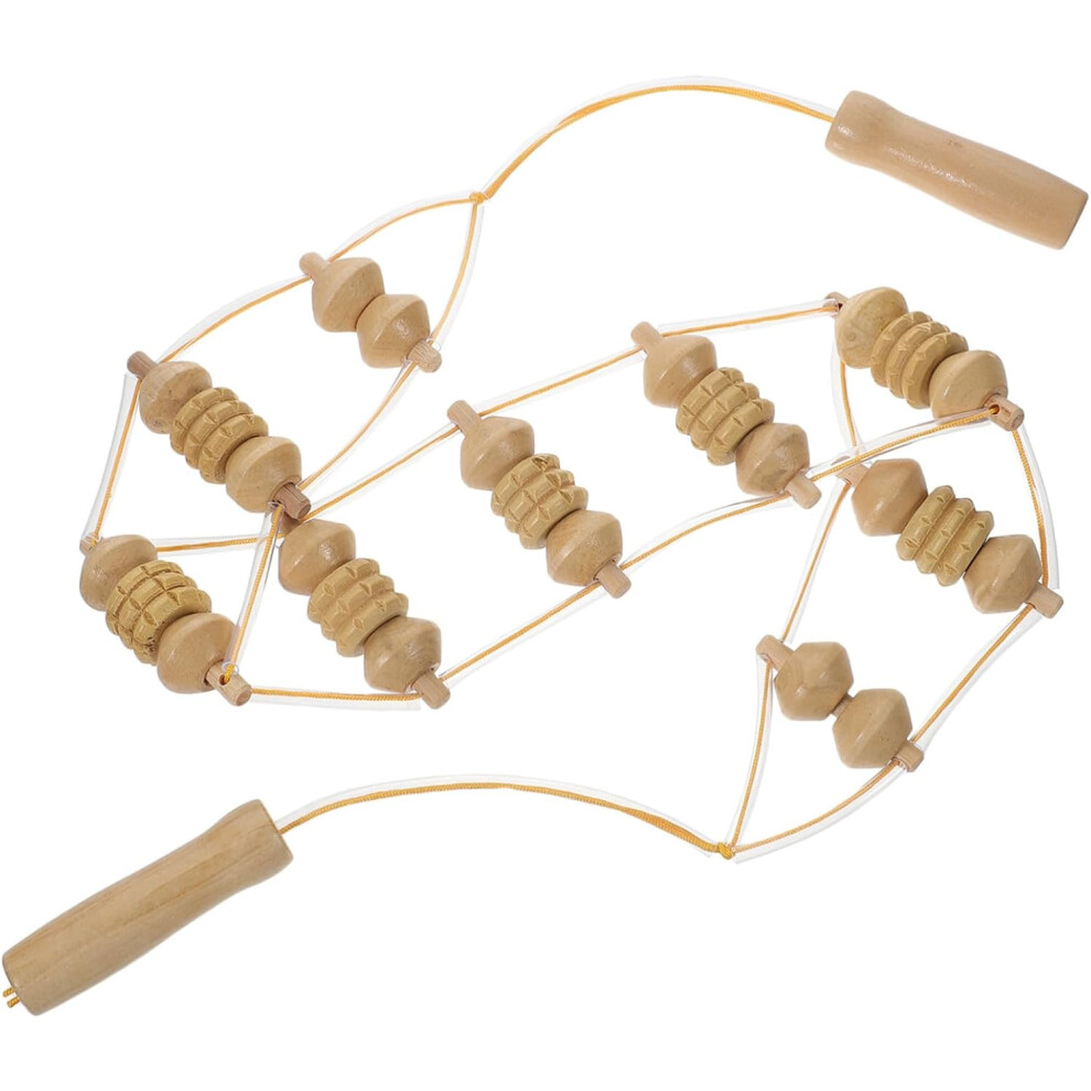 Hkhbjs Wooden Roller Massager For Muscle Relief For Back And Neck Massage Lightweight Fitness Tool