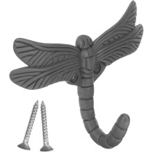 Dekorativer Wandhaken mit Libellenmotiv, robust, aus Eisen, im Retro-Vintage-Stil, für Badezimmer und Veranda, Farbe: [Farbe einfügen]