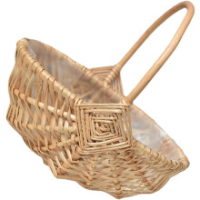 Portátil para flor menina com cesta Wicker estável e base plana