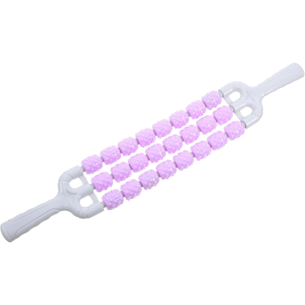 Hkhbjs Muscle Roller Stick For Full Body Massage With Three Rows Of Rollers And Bendable Design